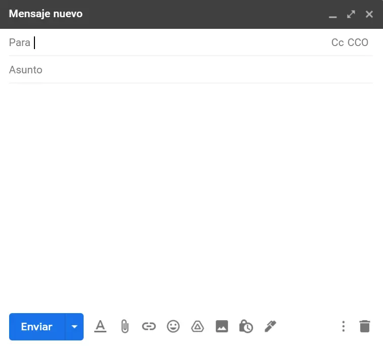 Nuevo correo en Gmail