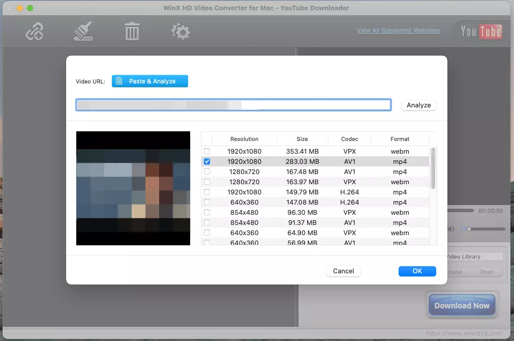 Captura de pantalla de WinX HD Video Converter