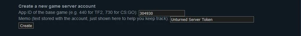 Gestión de cuentas del servidor de juegos de Steam: crear GSLT para el servidor de Unturned