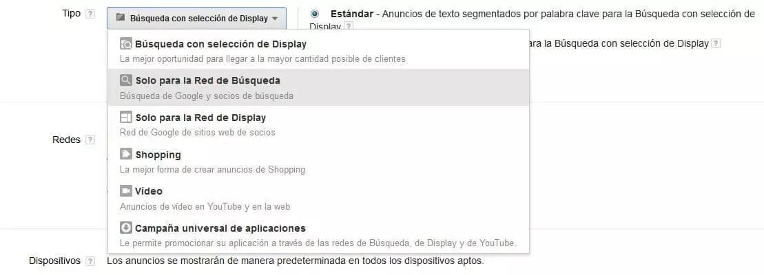 Ajustes adicionales para crear campañas con Google Ads