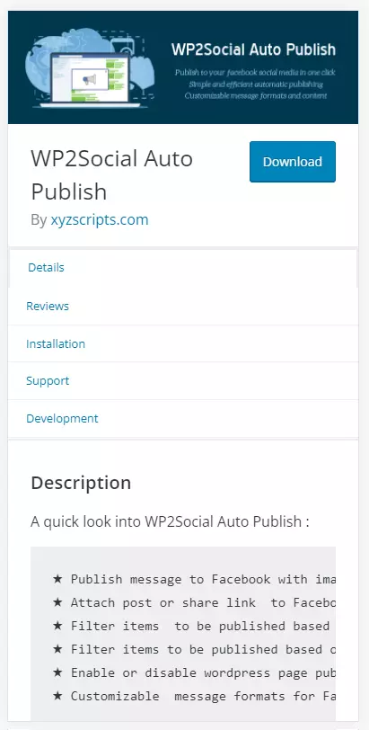 “WP2Social Auto Publish” en wordpress.org