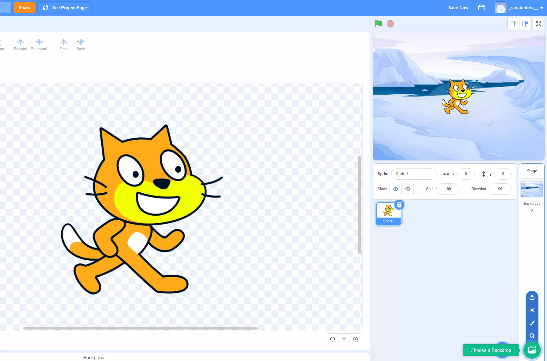 Tutorial de Scratch: personaje con imagen de fondo