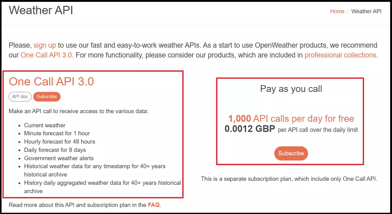 One Call API 3.0 y Pay as you call de OpenWeather