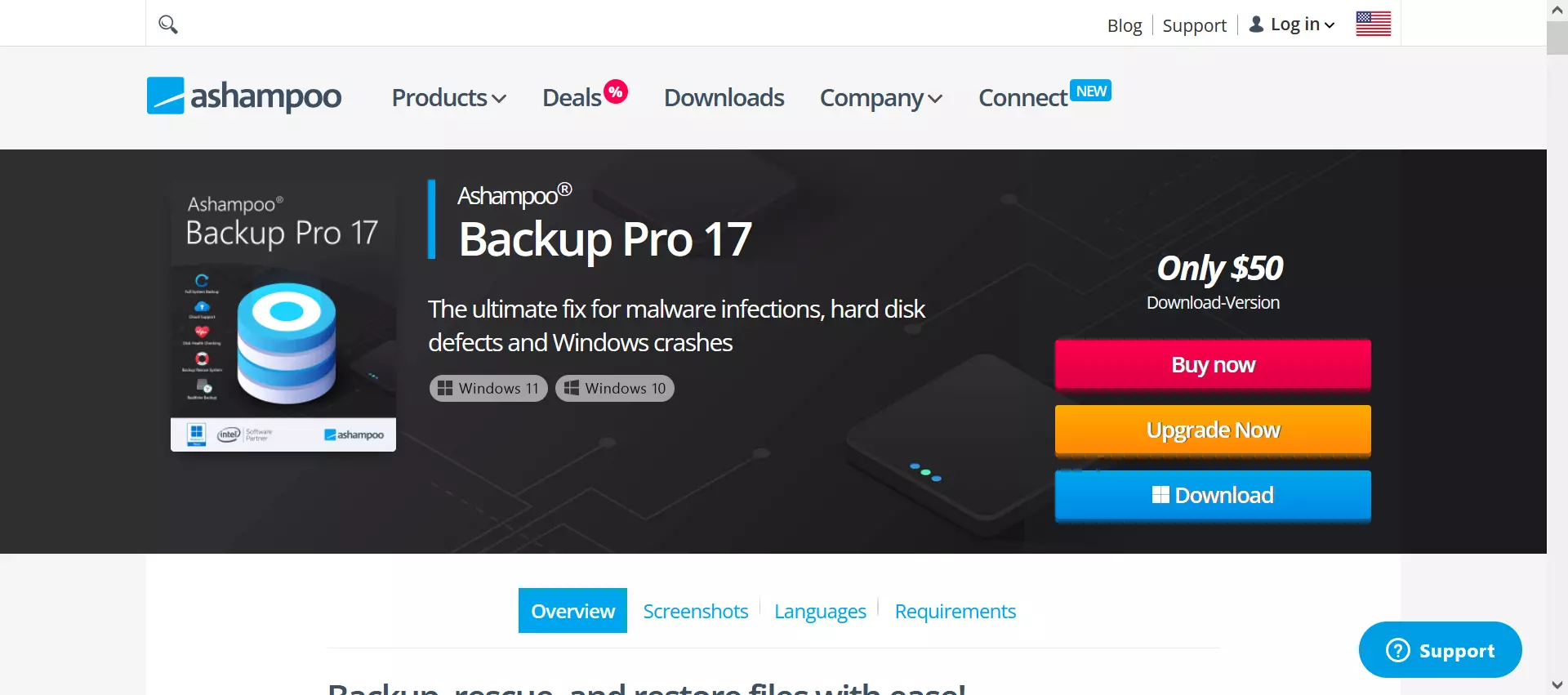 Proveedores de nube compatibles con Ashampoo Backup Pro 17