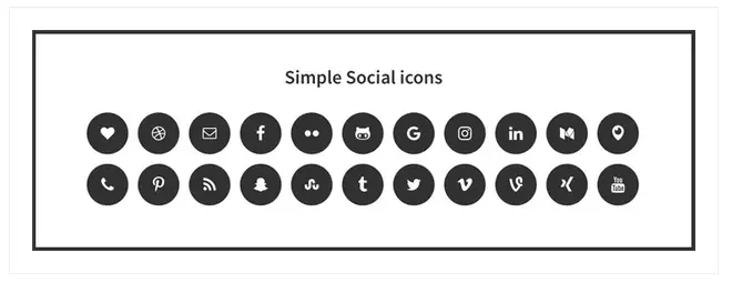 Página web del desarrollador Simple Social Icons