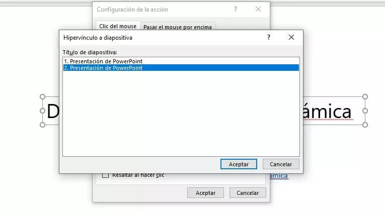 Vínculo a diapositiva en PowerPoint 2016