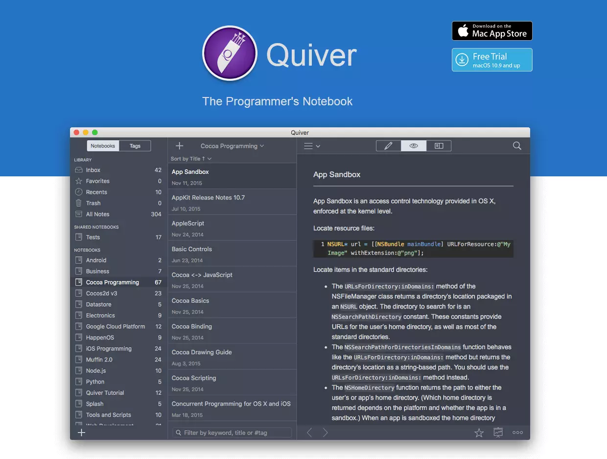 Editor Markdown para Mac Quiver