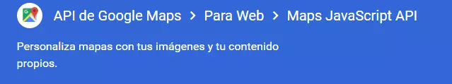 Habilitación de Java Script API para Google Maps