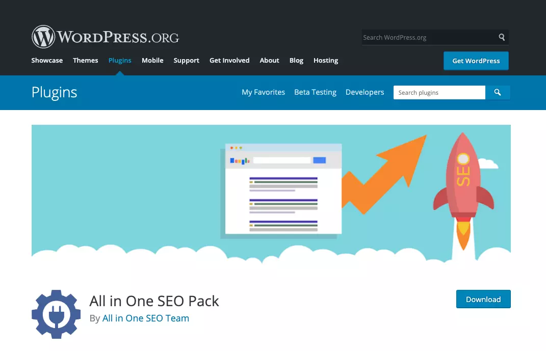 Plugin SEO de WordPress All in One SEO Pack en WordPress.org