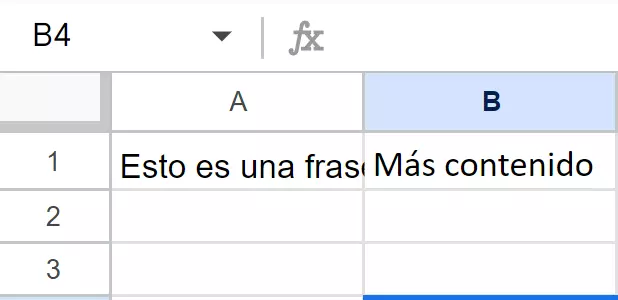 Captura de pantalla de contenido cortado en una celda de Google Sheets