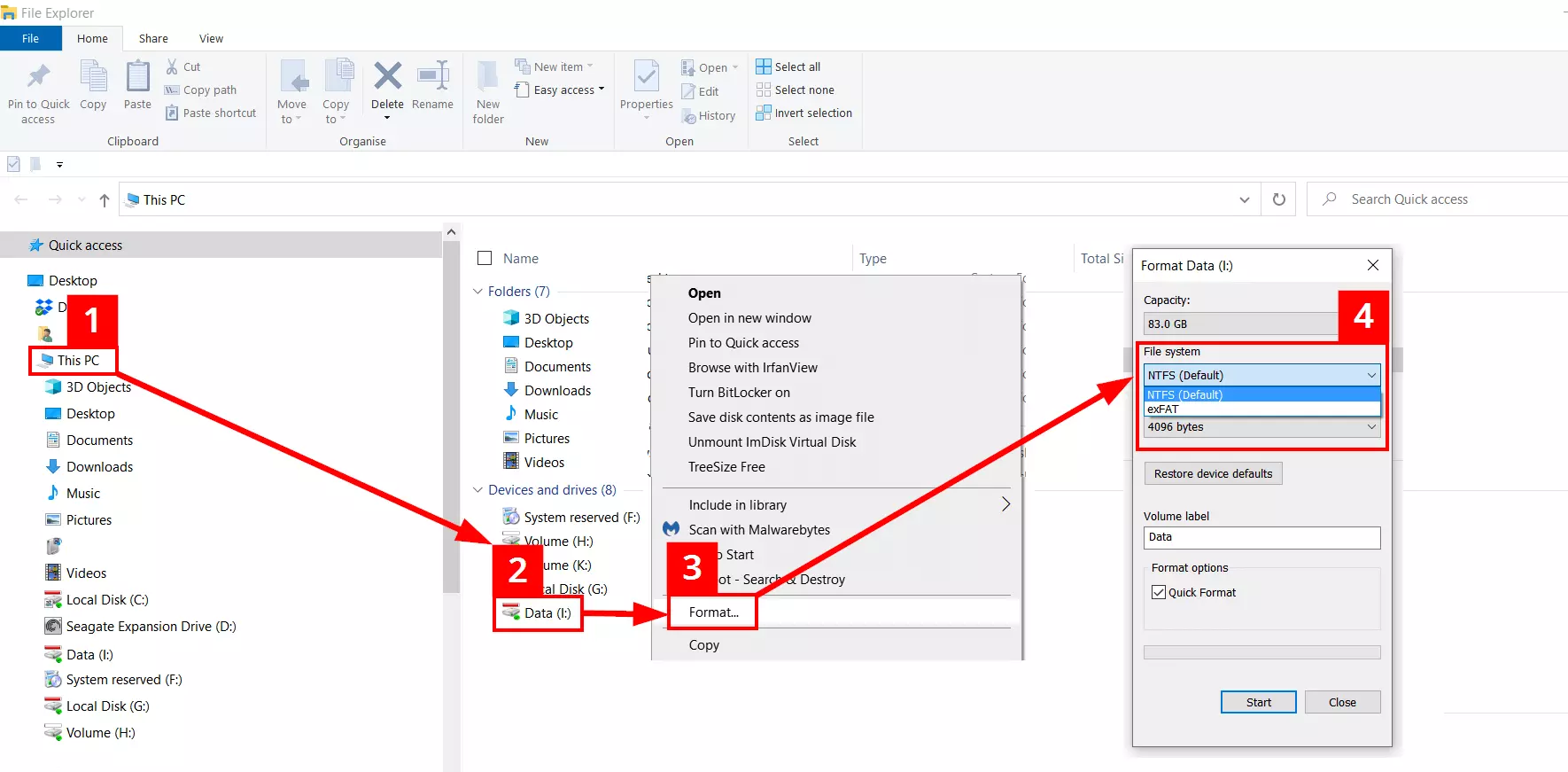 Formatear un disco duro desde el Explorador de Windows