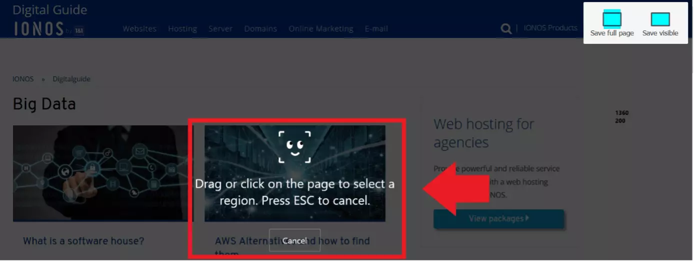 Botón de screenshot en Mozilla Firefox