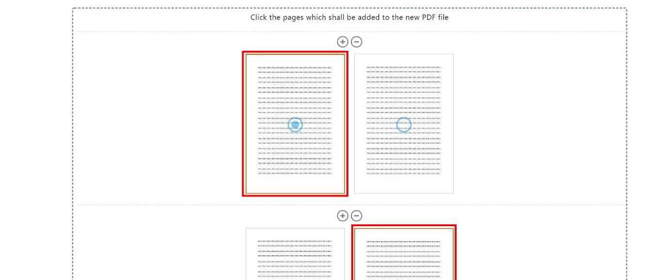 PDF24 Tools: páginas seleccionadas para el nuevo PDF