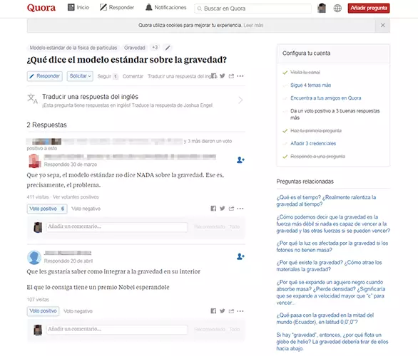 Hilo pregunta-respuesta en Quora