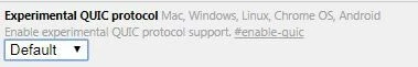 Configuración del QUIC protocol en Chrome