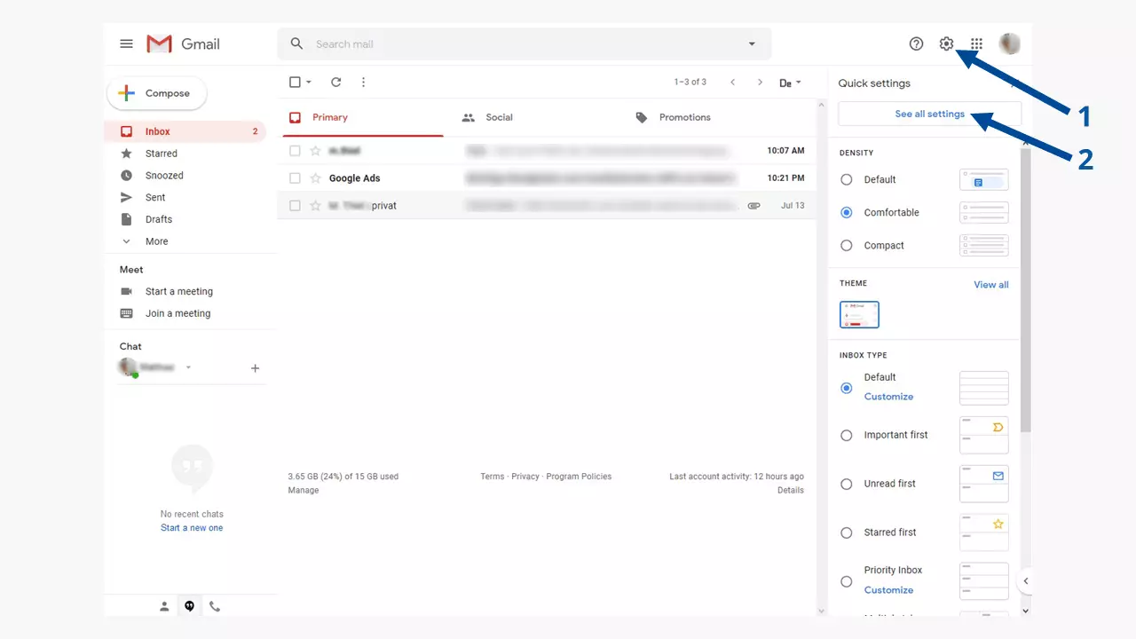 Cómo activar la función de respuesta automática con Gmail