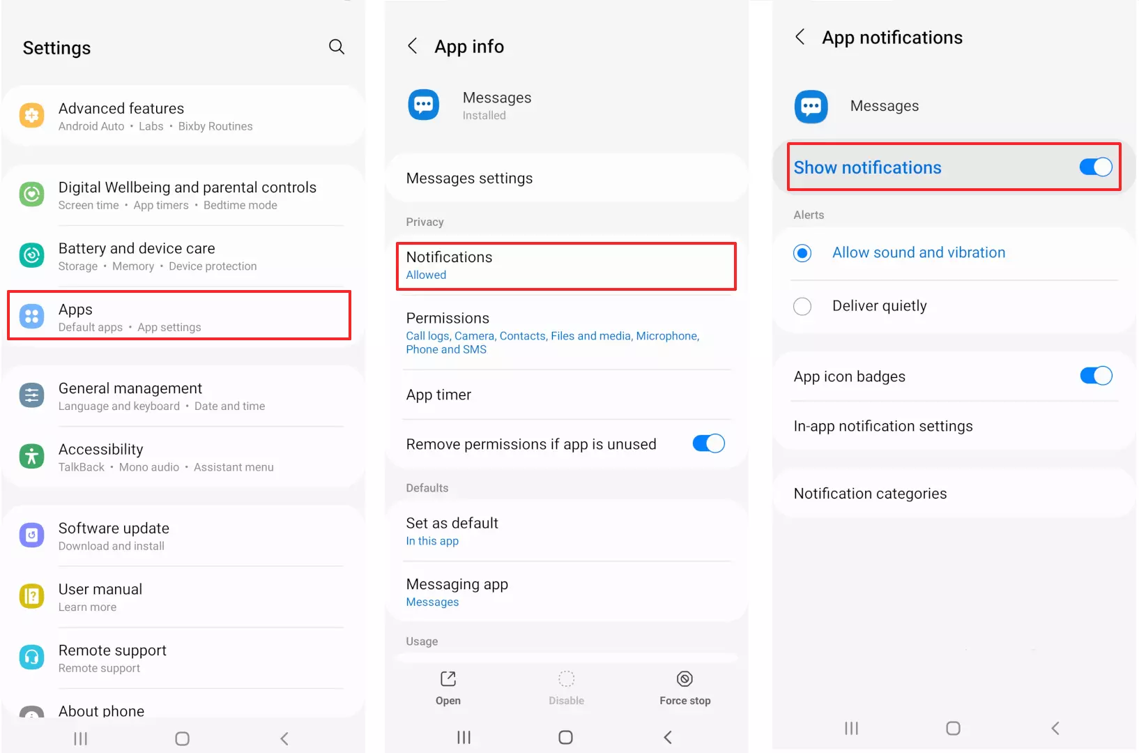 La configuración de las notificaciones de las aplicaciones en Android