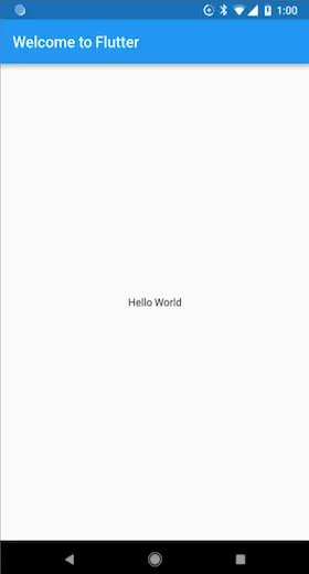 Aplicación “Hello World” con Flutter