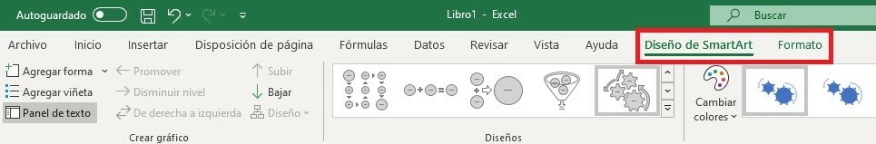 Ajustes de diseño de SmartArt en Excel