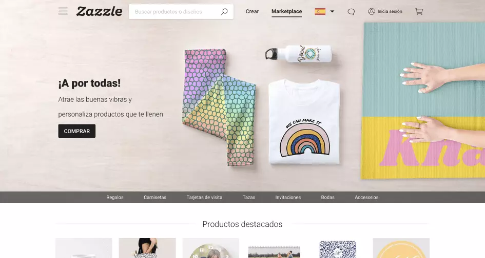 Página web de Zazzle