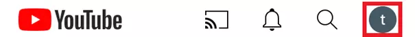App de YouTube: icono del perfil