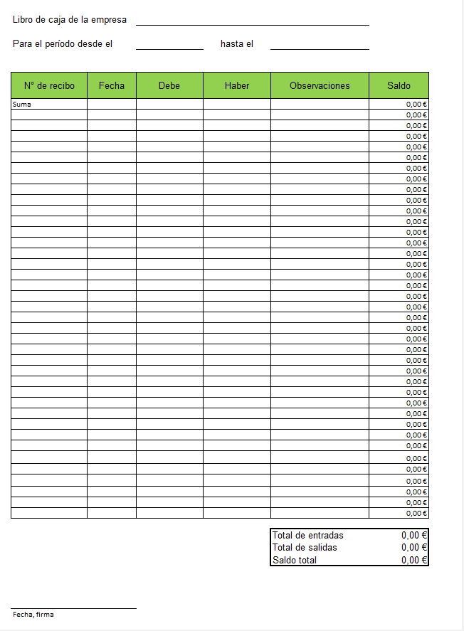 Plantillas de libros de caja en Excel gratuitas - IONOS